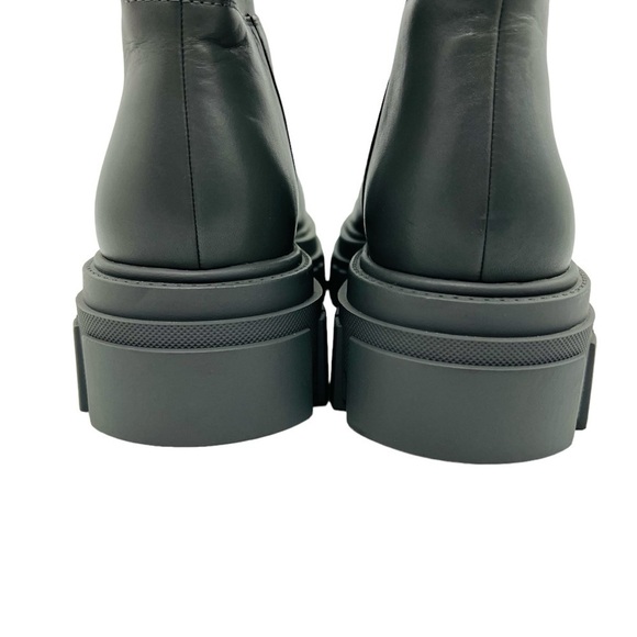 MARC FISHER WOMEN’S BEAUTIFUL TALL GRAY LEATHER PLATFORM MALENA BOOTS SIZE 8.5 - Picture 12 of 15